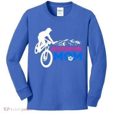 Mom Mountain Bike Gift Kids Long Sleeve Shirt