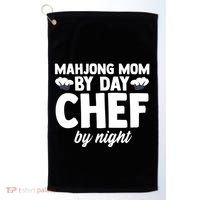 Mahjong Mom By Day Chef By Night Mahjong Player Gift Golf Towel thumb 0