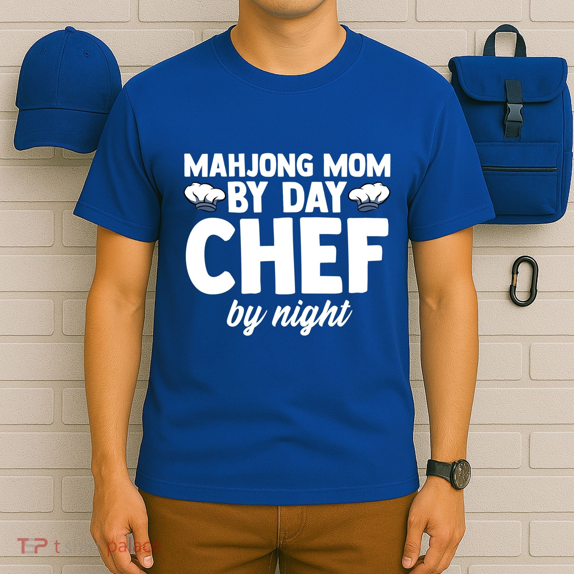 Mahjong Mom By Day Chef By Night Mahjong Player Gift T-Shirt