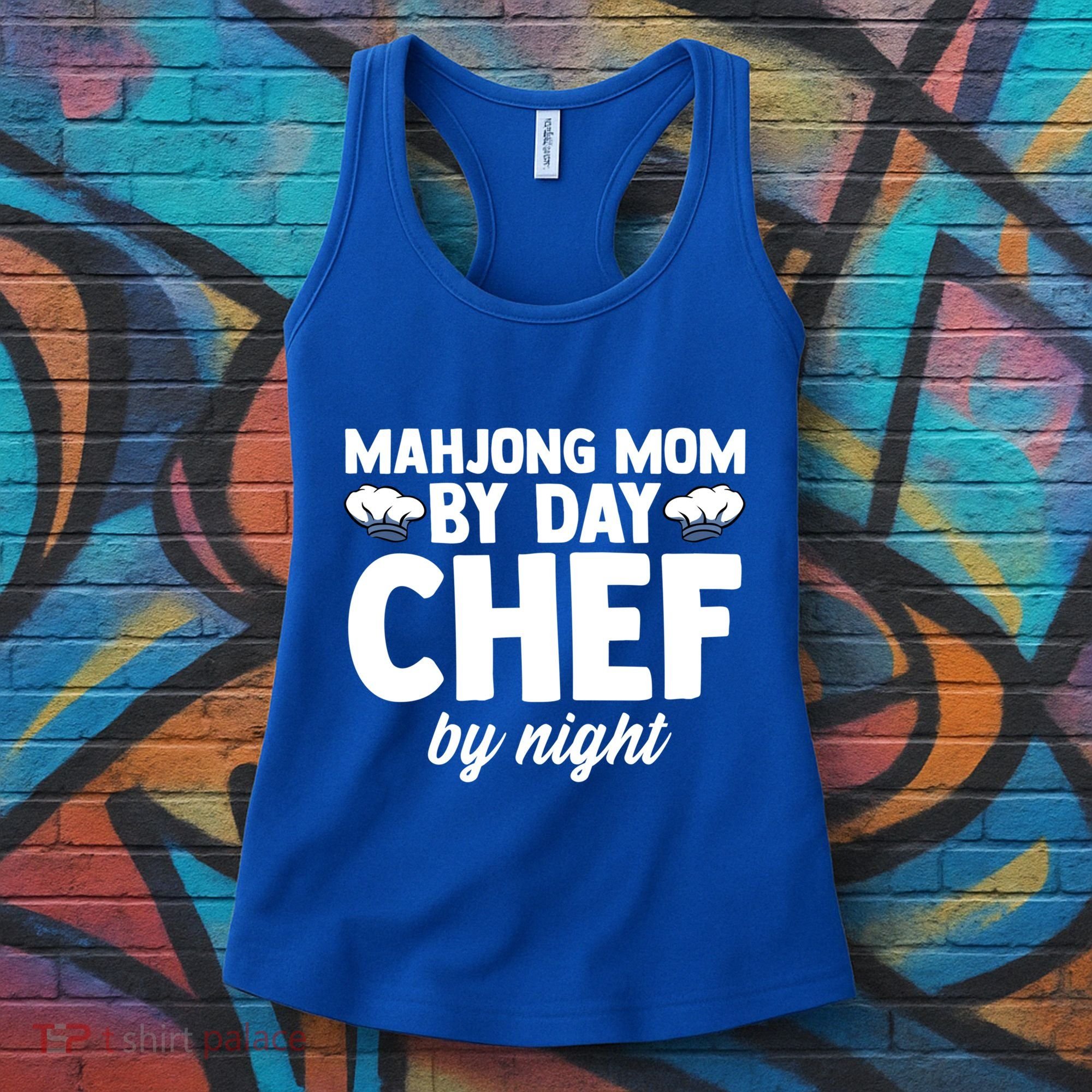 Mahjong Mom By Day Chef By Night Mahjong Player Gift Women's Tank Top
