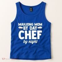 Mahjong Mom By Day Chef By Night Mahjong Player Gift Tank Top thumb 2