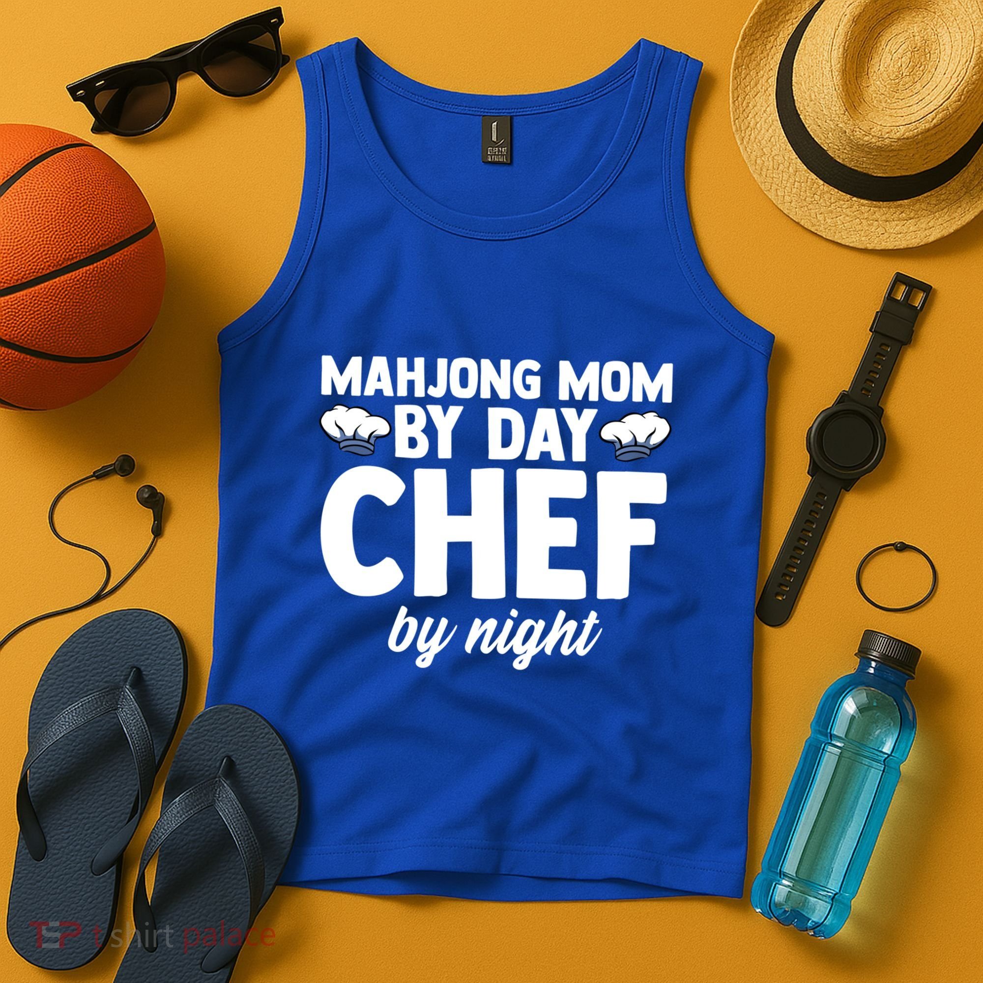 Mahjong Mom By Day Chef By Night Mahjong Player Gift Tank Top