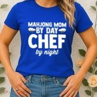 Mahjong Mom By Day Chef By Night Mahjong Player Gift Women's T-Shirt thumb 2