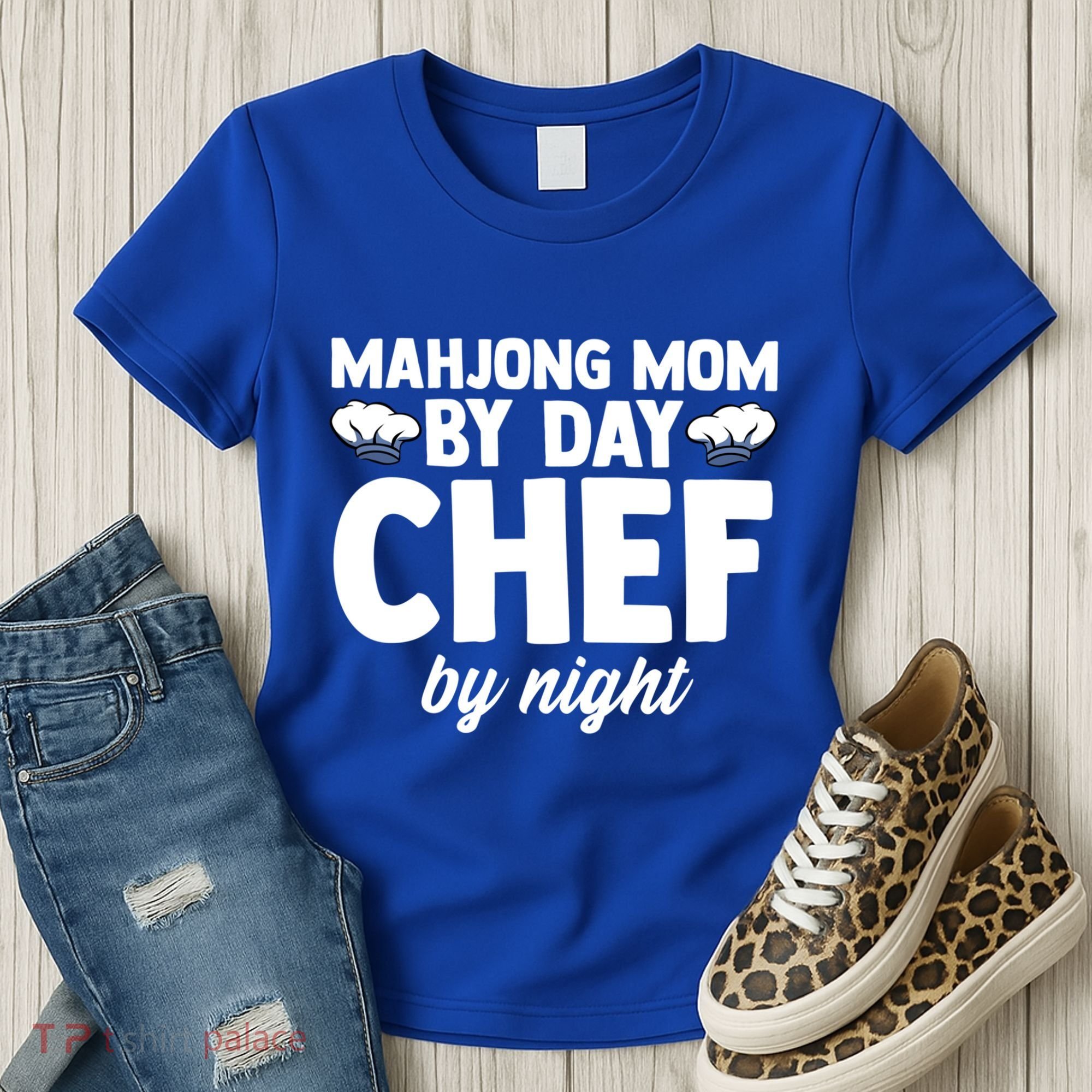 Mahjong Mom By Day Chef By Night Mahjong Player Gift Women's T-Shirt