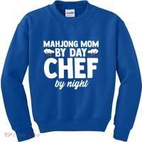 Mahjong Mom By Day Chef By Night Mahjong Player Gift Kids Sweatshirt thumb 0