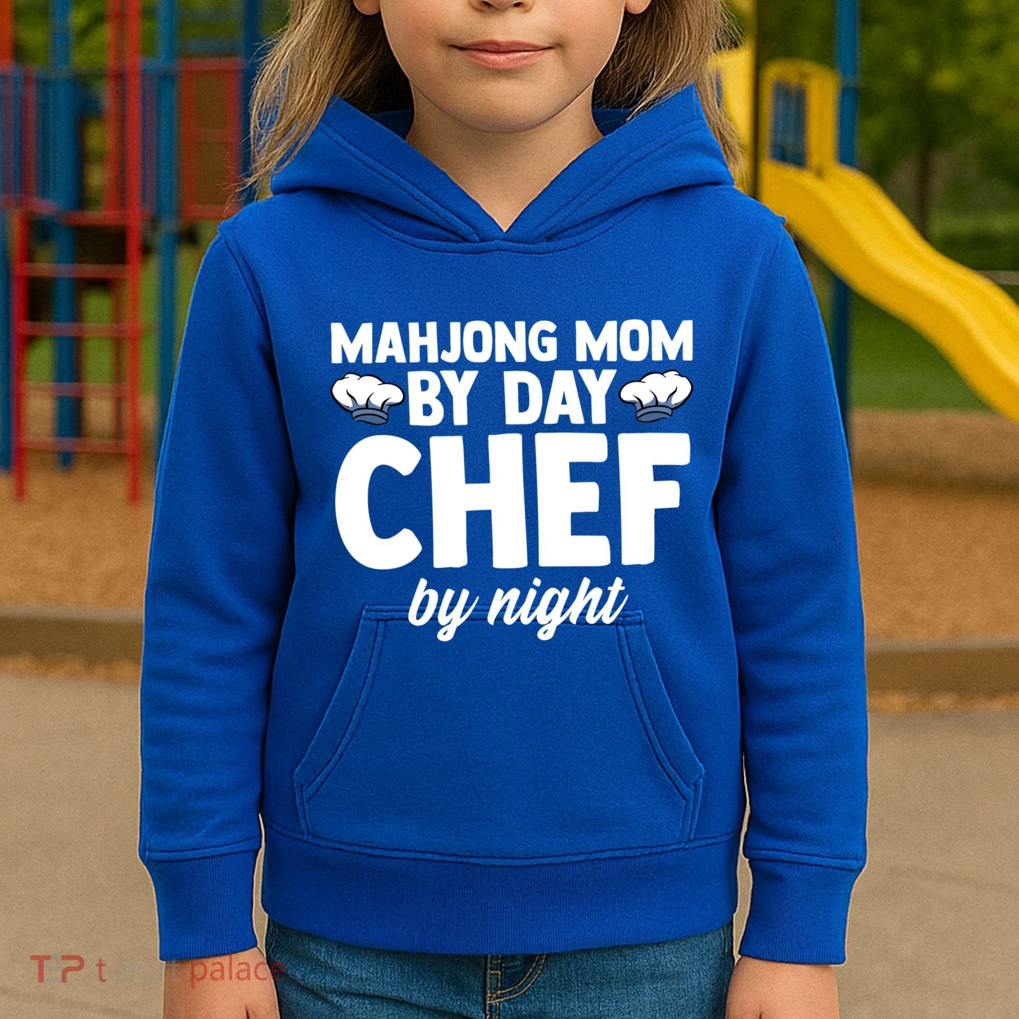 Mahjong Mom By Day Chef By Night Mahjong Player Gift Kids Hoodie