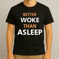 Mahogany Mommies Better Woke Than Asleep T-Shirt thumb 3