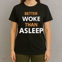 Mahogany Mommies Better Woke Than Asleep T-Shirt thumb 4