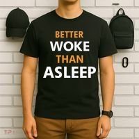 Mahogany Mommies Better Woke Than Asleep T-Shirt thumb 6