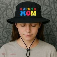 Mom Master Builder Building Bricks Blocks Family Set Parents Gift Bucket Hat thumb 3