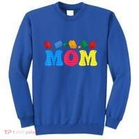 Mom Master Builder Building Bricks Blocks Family Set Parents Gift Sweatshirt thumb 0