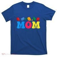 Mom Master Builder Building Bricks Blocks Family Set Parents Gift T-Shirt thumb 0