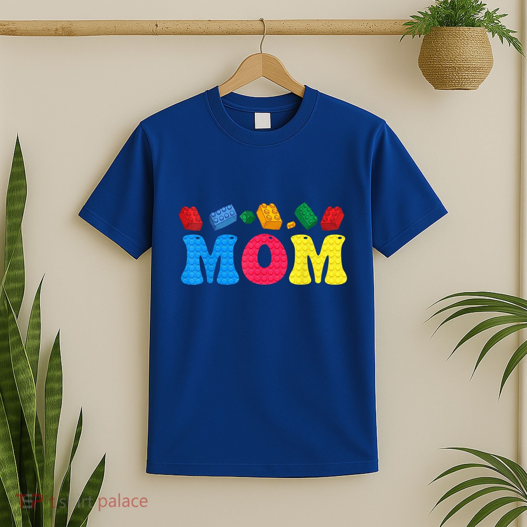 Mom Master Builder Building Bricks Blocks Family Set Parents Gift T-Shirt