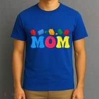 Mom Master Builder Building Bricks Blocks Family Set Parents Gift T-Shirt thumb 3