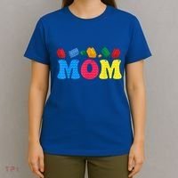 Mom Master Builder Building Bricks Blocks Family Set Parents Gift T-Shirt thumb 4