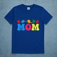 Mom Master Builder Building Bricks Blocks Family Set Parents Gift T-Shirt thumb 5