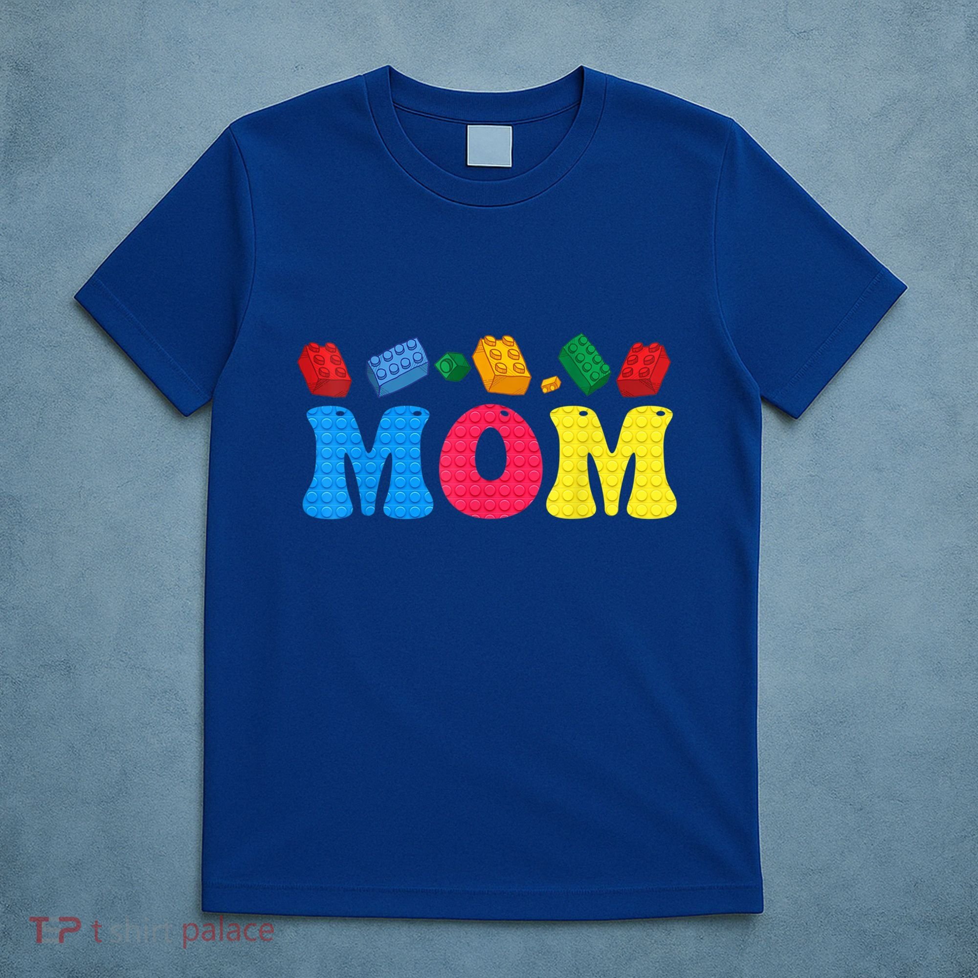 Mom Master Builder Building Bricks Blocks Family Set Parents Gift T-Shirt