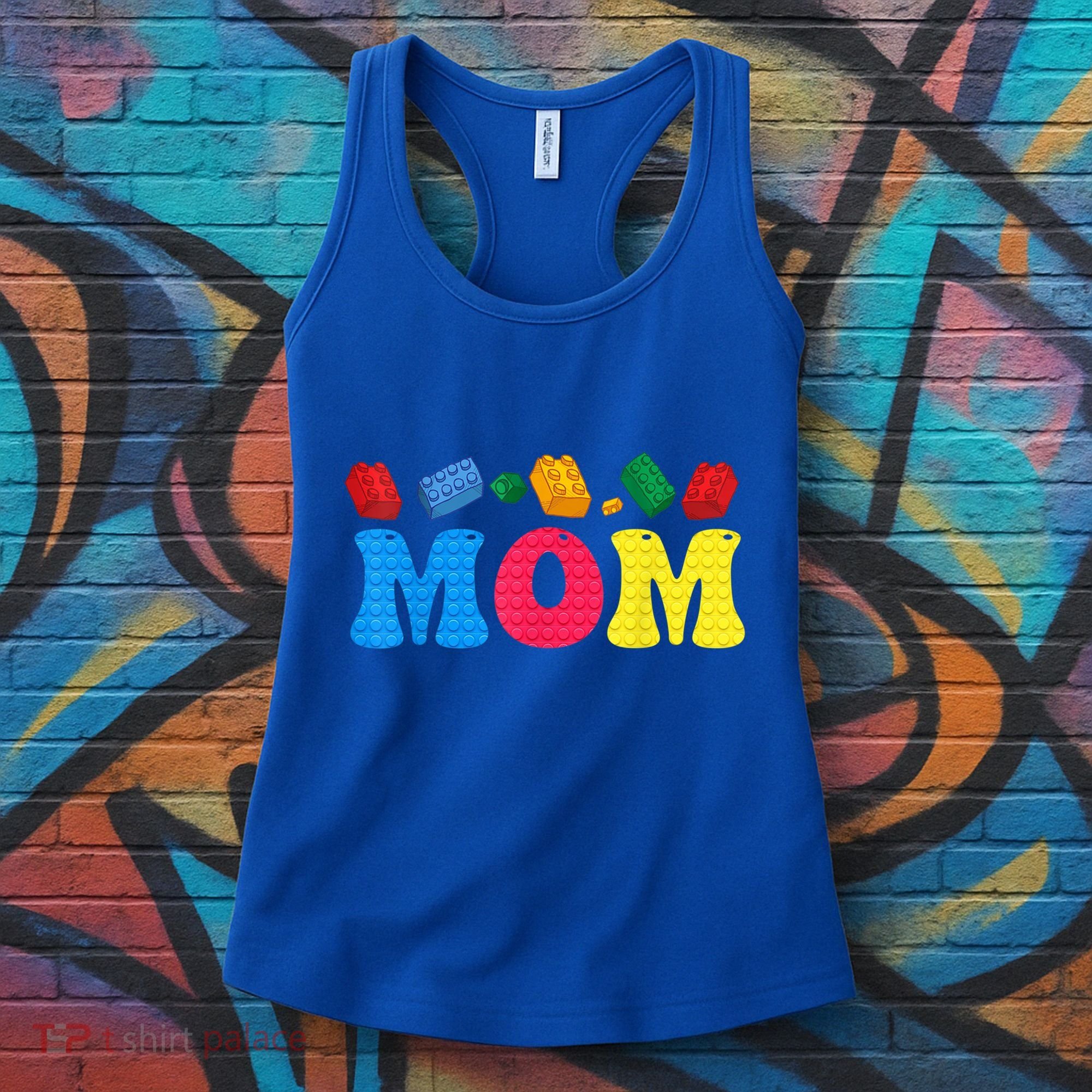 Mom Master Builder Building Bricks Blocks Family Set Parents Gift Women's Tank Top