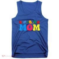 Mom Master Builder Building Bricks Blocks Family Set Parents Gift Tank Top thumb 0