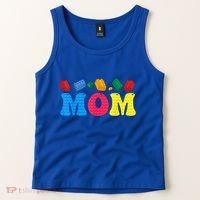 Mom Master Builder Building Bricks Blocks Family Set Parents Gift Tank Top thumb 2