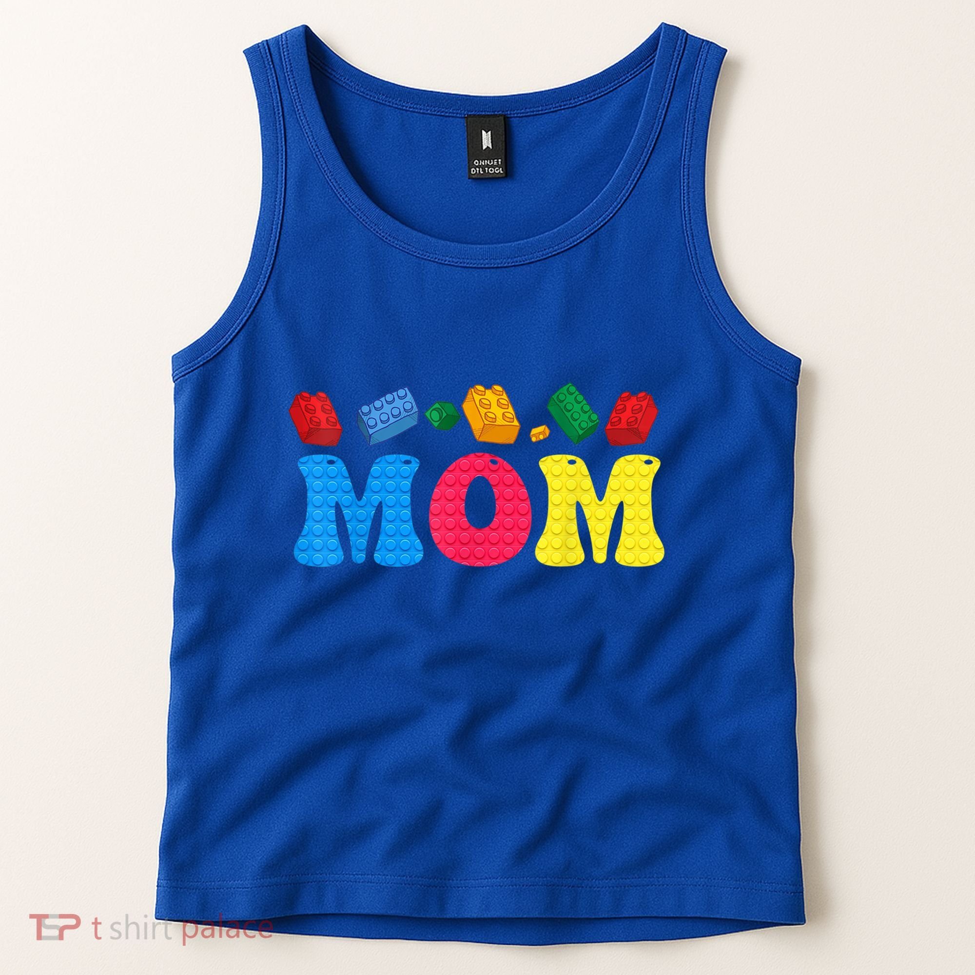 Mom Master Builder Building Bricks Blocks Family Set Parents Gift Tank Top