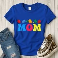 Mom Master Builder Building Bricks Blocks Family Set Parents Gift Women's T-Shirt thumb 3