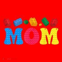 Mom Master Builder Building Bricks Blocks Family Set Parents Gift Santa Hat thumb 1
