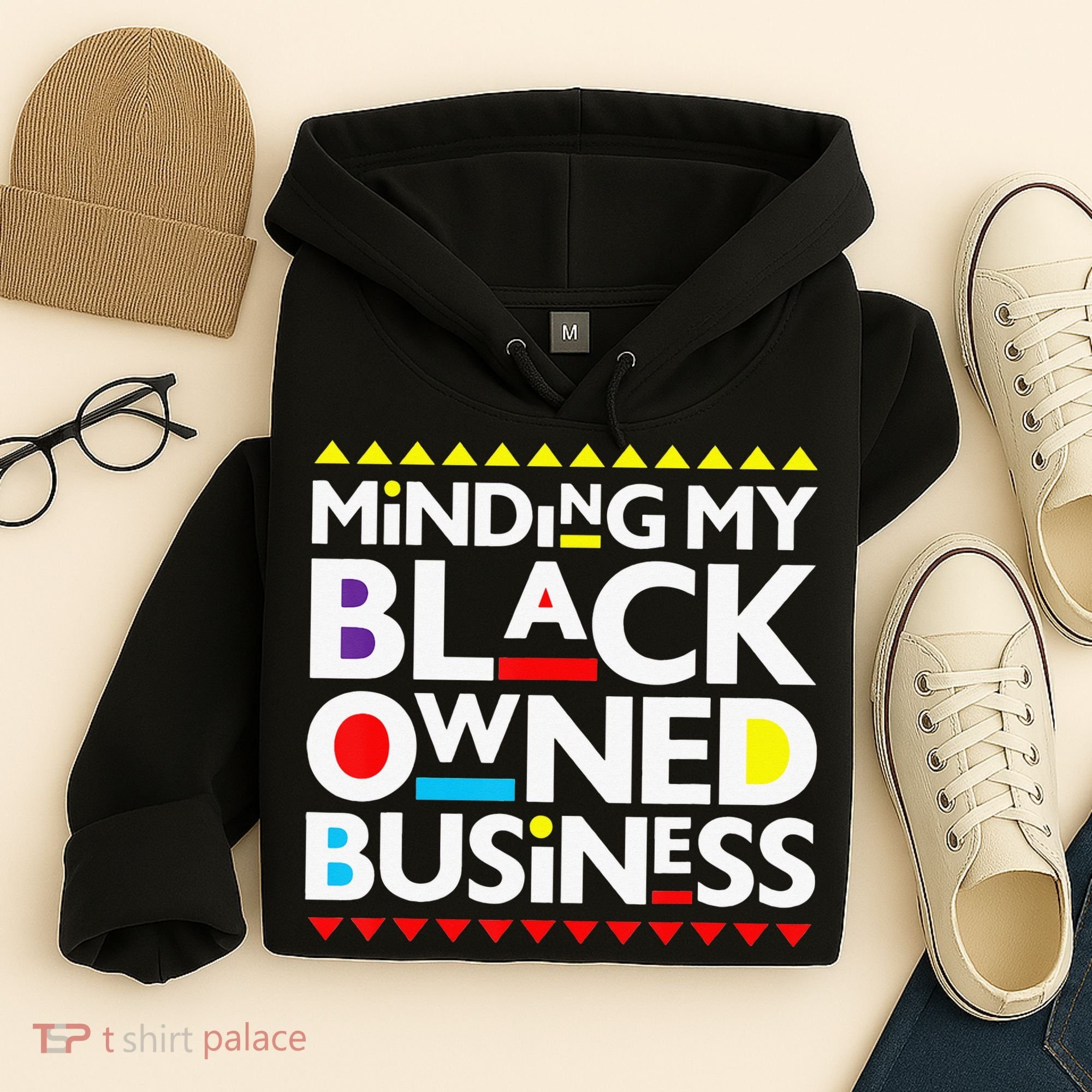 Minding My Black Owned Business African History Month Pride Hoodie
