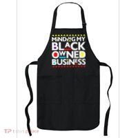 Minding My Black Owned Business African History Month Pride Apron thumb 0