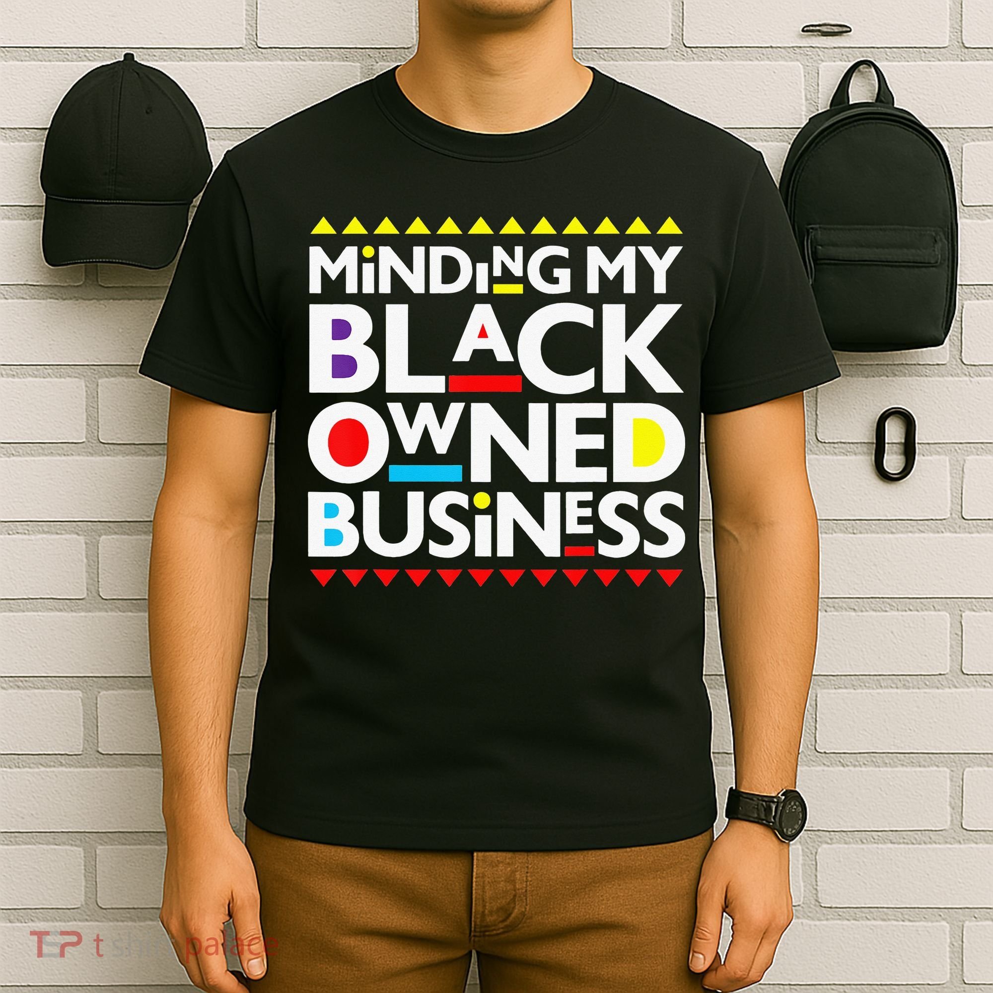 Minding My Black Owned Business African History Month Pride T-Shirt
