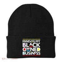 Minding My Black Owned Business African History Month Pride Beanie thumb 0