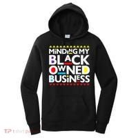 Minding My Black Owned Business African History Month Pride Women's Hoodie thumb 0
