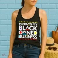 Minding My Black Owned Business African History Month Pride Women's Tank Top thumb 2