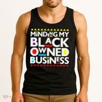 Minding My Black Owned Business African History Month Pride Tank Top thumb 3