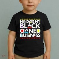 Minding My Black Owned Business African History Month Pride Toddler T-Shirt thumb 2