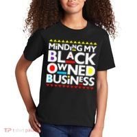 Minding My Black Owned Business African History Month Pride Kids T-Shirt thumb 2