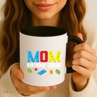 Mom Master Builder Building Bricks Blocks Mom Birthday Squad Gift Coffee Mug thumb 3
