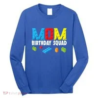 Mom Master Builder Building Bricks Blocks Mom Birthday Squad Gift Long Sleeve Shirt thumb 0