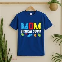 Mom Master Builder Building Bricks Blocks Mom Birthday Squad Gift T-Shirt thumb 2