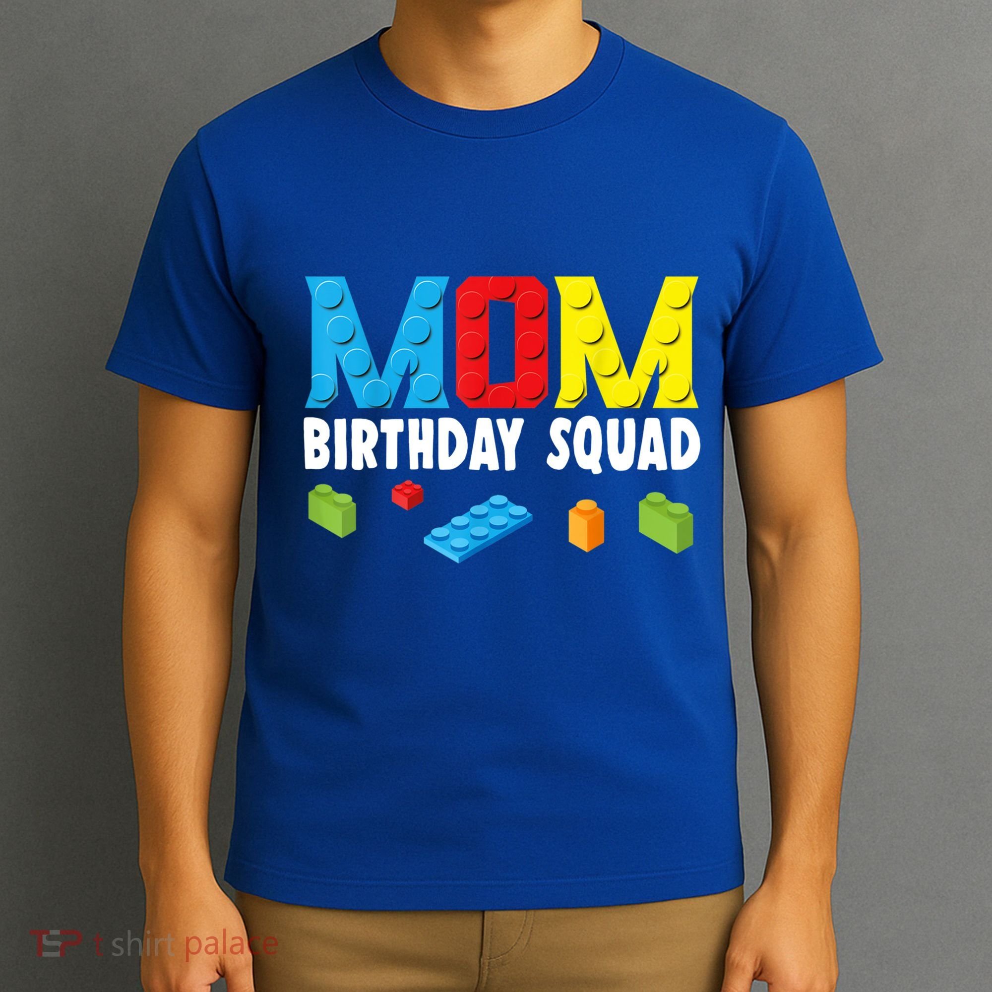 Mom Master Builder Building Bricks Blocks Mom Birthday Squad Gift T-Shirt