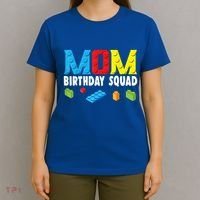 Mom Master Builder Building Bricks Blocks Mom Birthday Squad Gift T-Shirt thumb 4