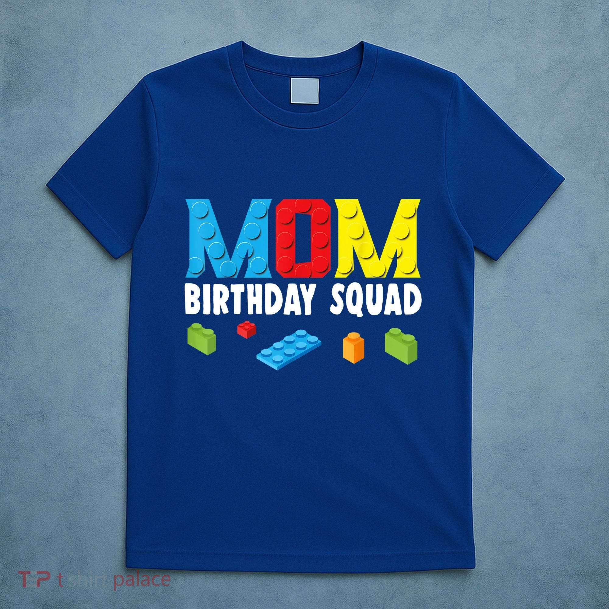 Mom Master Builder Building Bricks Blocks Mom Birthday Squad Gift T-Shirt