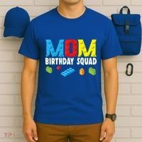 Mom Master Builder Building Bricks Blocks Mom Birthday Squad Gift T-Shirt thumb 6