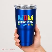 Mom Master Builder Building Bricks Blocks Mom Birthday Squad Gift Tumbler thumb 2