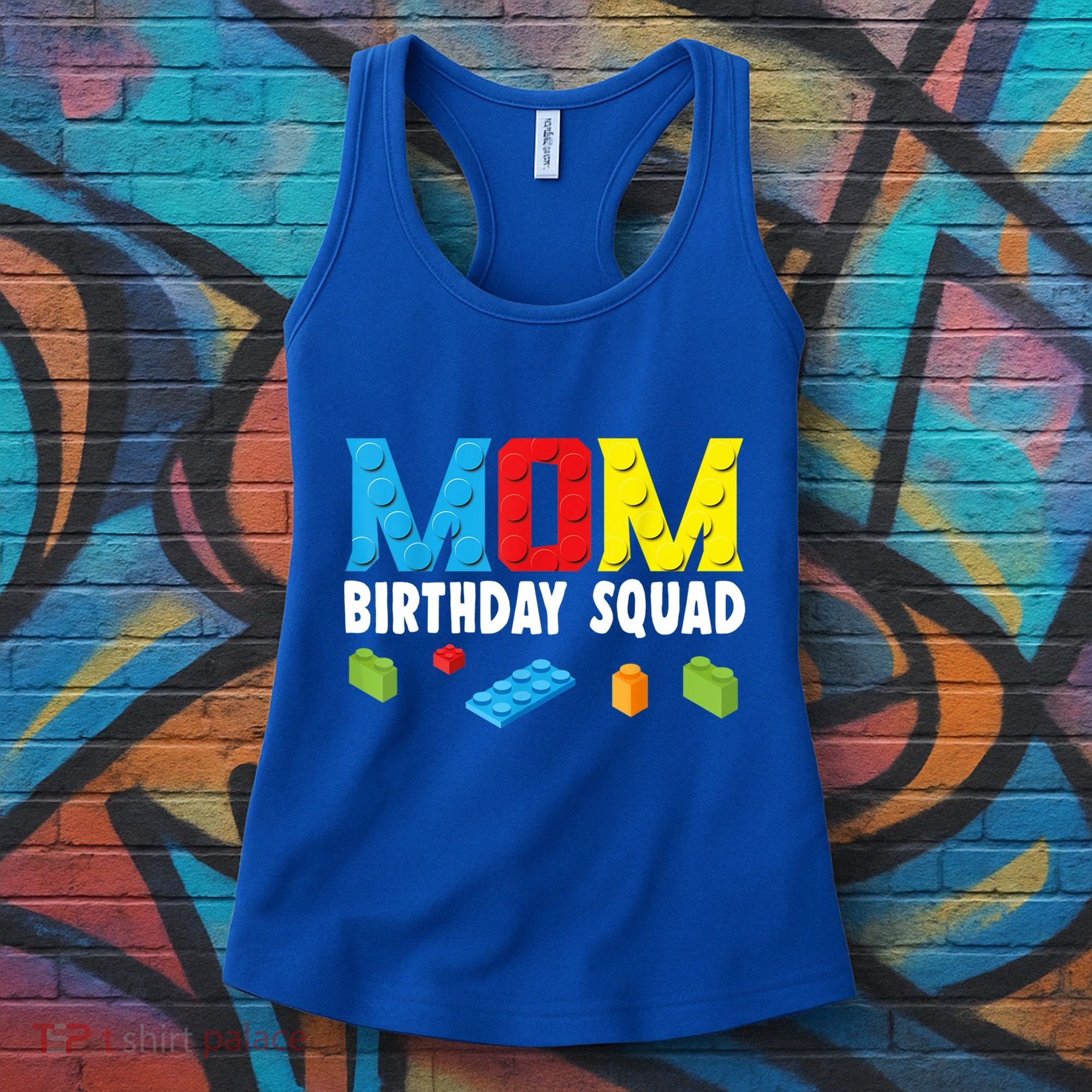 Mom Master Builder Building Bricks Blocks Mom Birthday Squad Gift Women's Tank Top