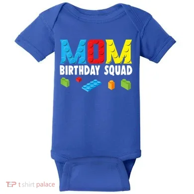Mom Master Builder Building Bricks Blocks Mom Birthday Squad Gift Baby Bodysuit