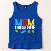 Mom Master Builder Building Bricks Blocks Mom Birthday Squad Gift Tank Top thumb 2