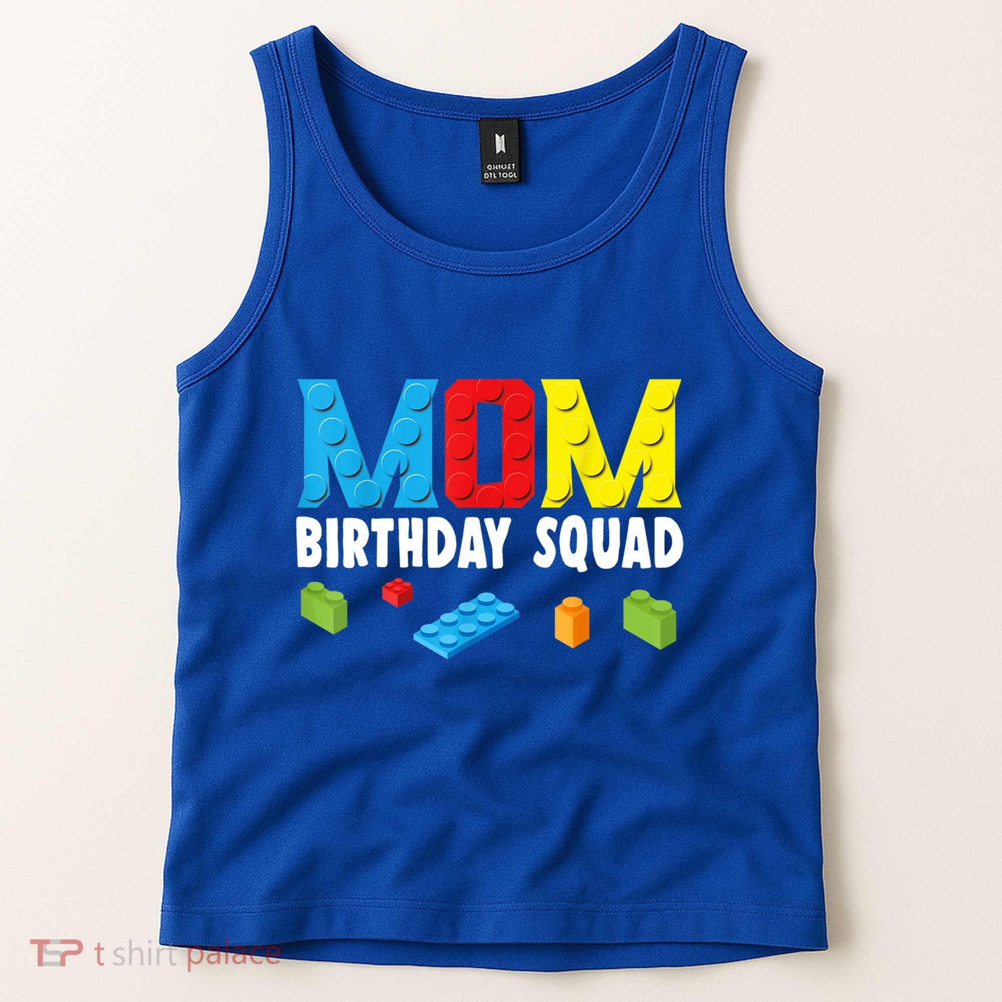 Mom Master Builder Building Bricks Blocks Mom Birthday Squad Gift Tank Top
