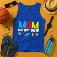 Mom Master Builder Building Bricks Blocks Mom Birthday Squad Gift Tank Top thumb 4