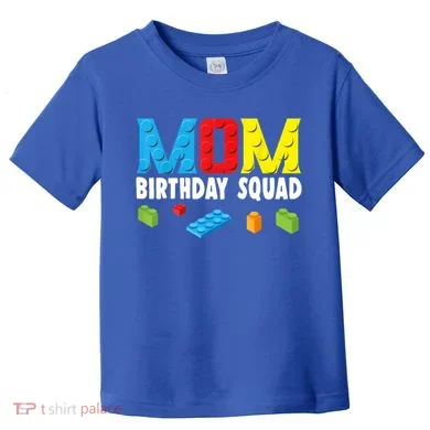 Mom Master Builder Building Bricks Blocks Mom Birthday Squad Gift Toddler T-Shirt